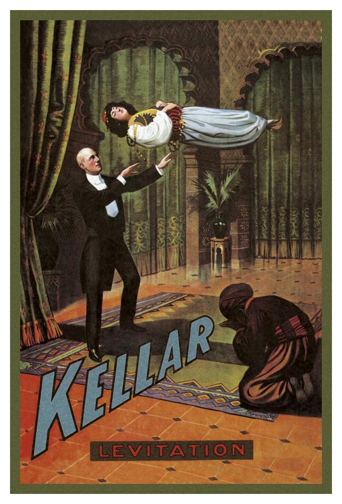 Magicians: Kellar: Levitation-Paper Art-34"x50"