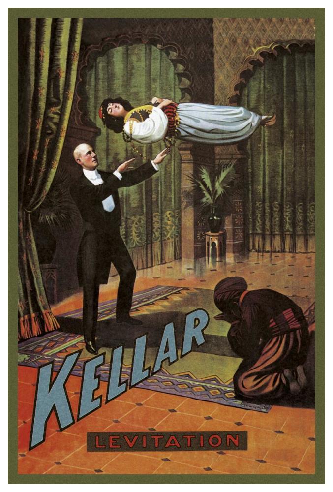 Magicians: Kellar: Levitation-Paper Art-42"x62"