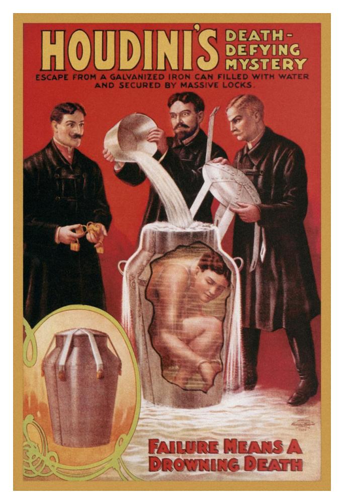 Magicians: Houdini's Death-Defying Mystery-Paper Art-14"x20"