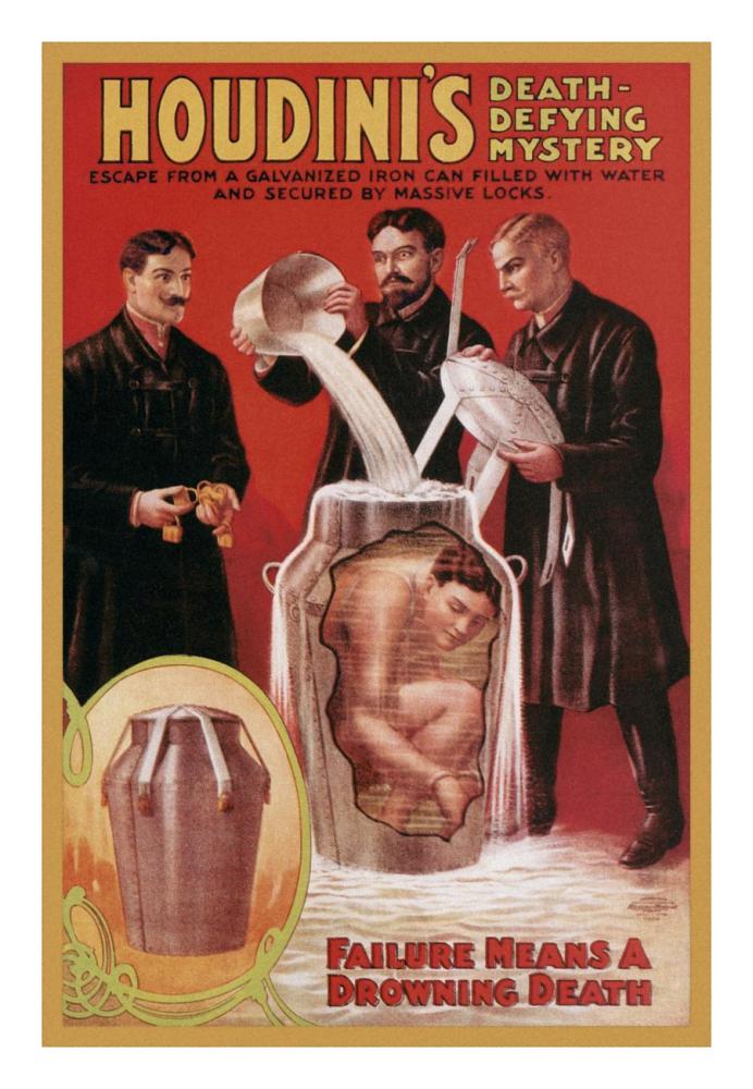 Magicians: Houdini's Death-Defying Mystery-Paper Art-18"x26"
