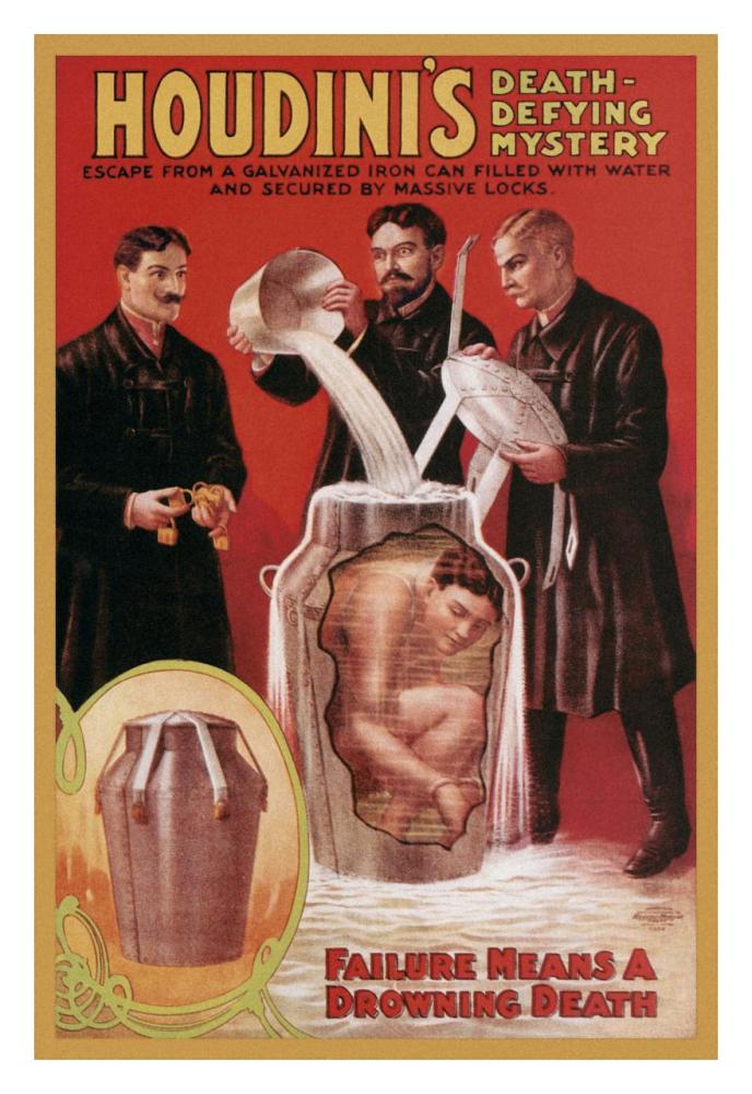 Magicians: Houdini's Death-Defying Mystery-Paper Art-22"x32"
