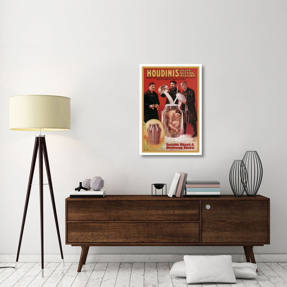 Magicians Houdini's Death-Defying Mystery-Paper Art-26&quotx38"