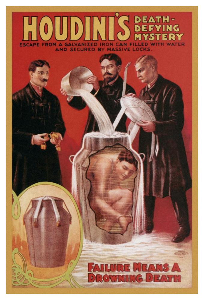 Magicians: Houdini's Death-Defying Mystery-Paper Art-34"x50"
