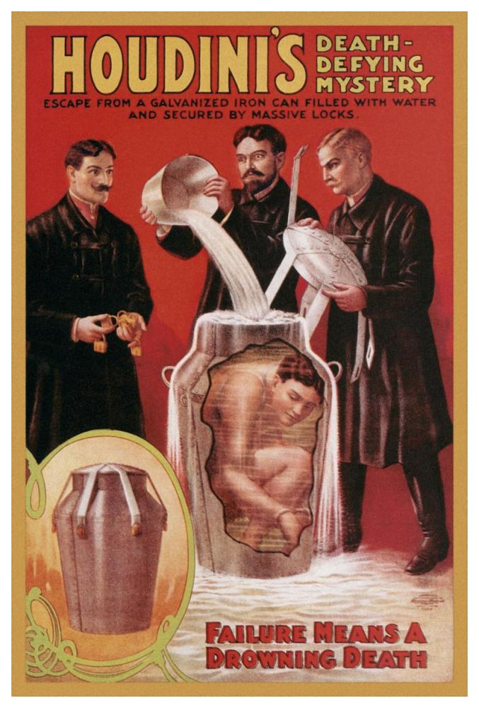 Magicians: Houdini's Death-Defying Mystery-Paper Art-42"x62"