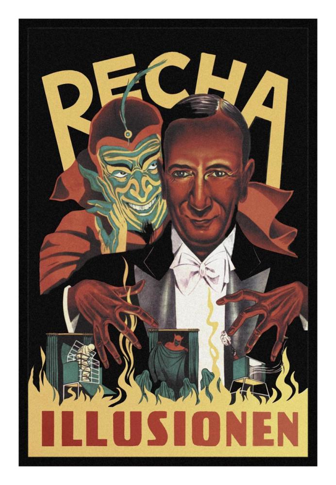 Magicians: Recha Illusionen-Paper Art-18"x26"