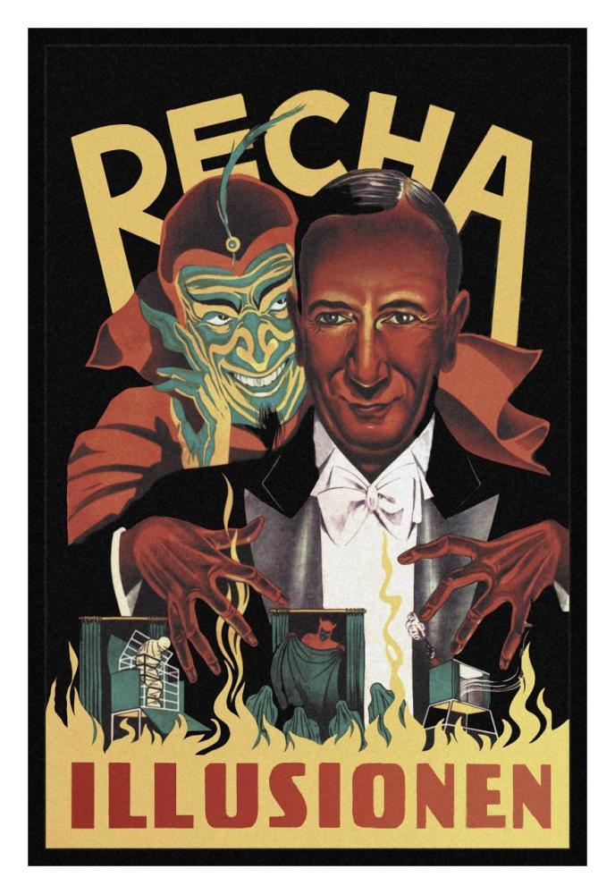 Magicians: Recha Illusionen-Paper Art-22"x32"
