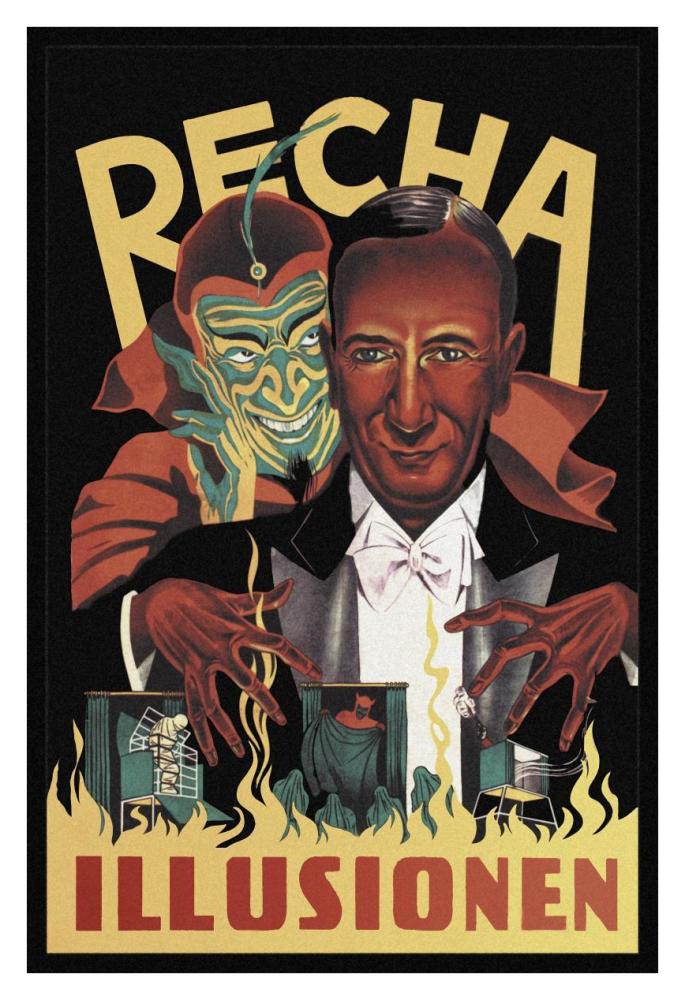 Magicians: Recha Illusionen-Paper Art-26"x38"
