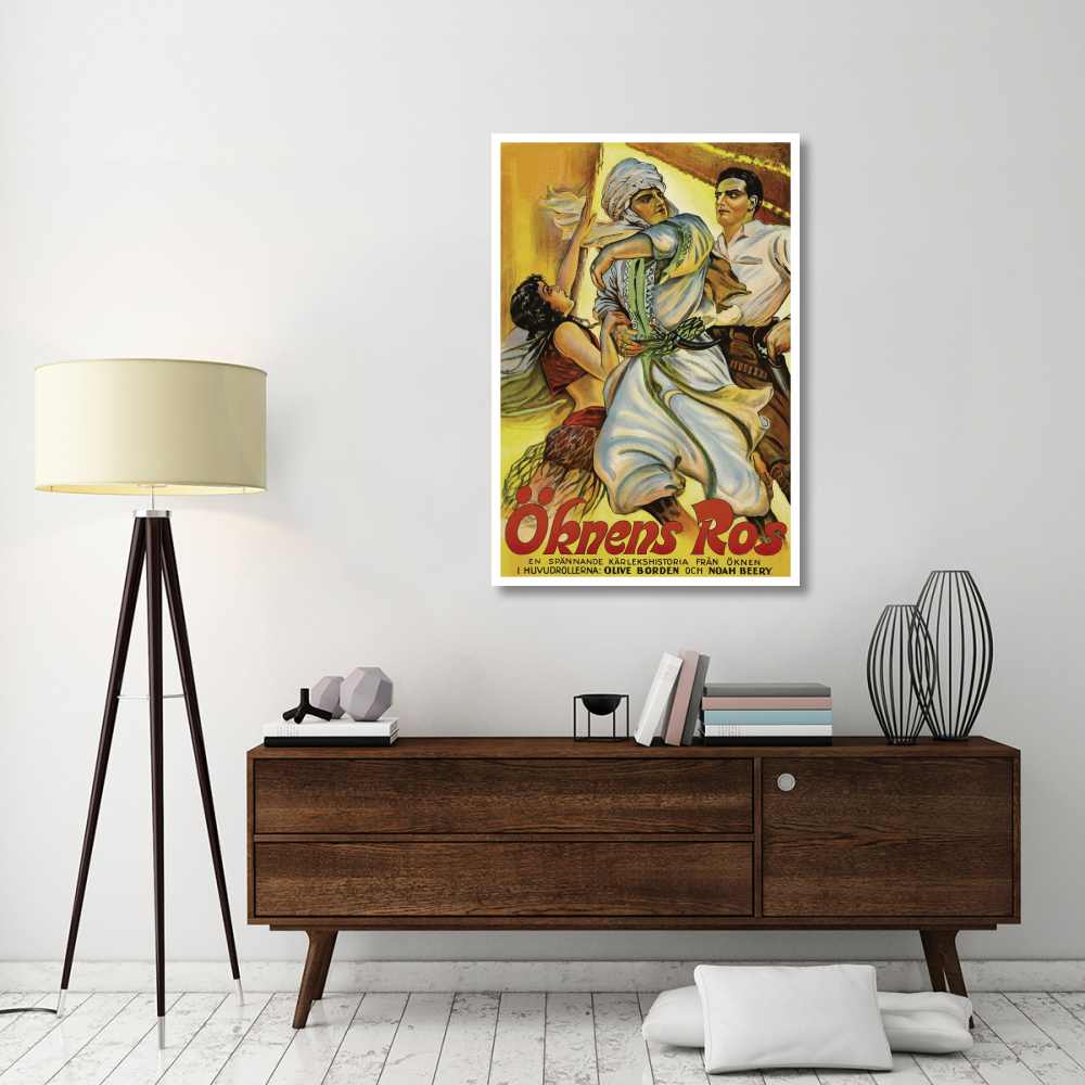 Vintage Film Posters Love in the Desert &quotOkens Ros"-Paper Art-34&quotx50"