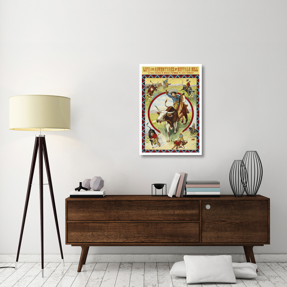Vintage Westerns Life and Adventures of Buffalo Bill-Paper Art-26&quotx38"