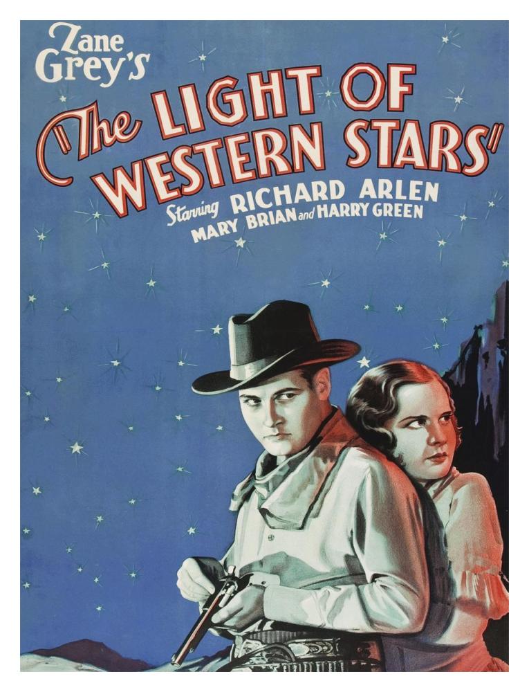 Vintage Westerns: Light of the Western Stars-Paper Art-14"x18"