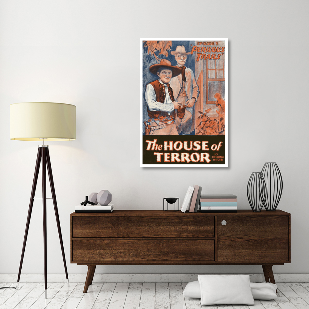 Vintage Westerns Perilous Trails - House of Terror-Paper Art-34&quotx50"