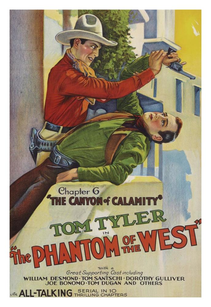 Vintage Westerns: Phantom of the West -  Canyon of Calamity-Paper Art-22"x32"