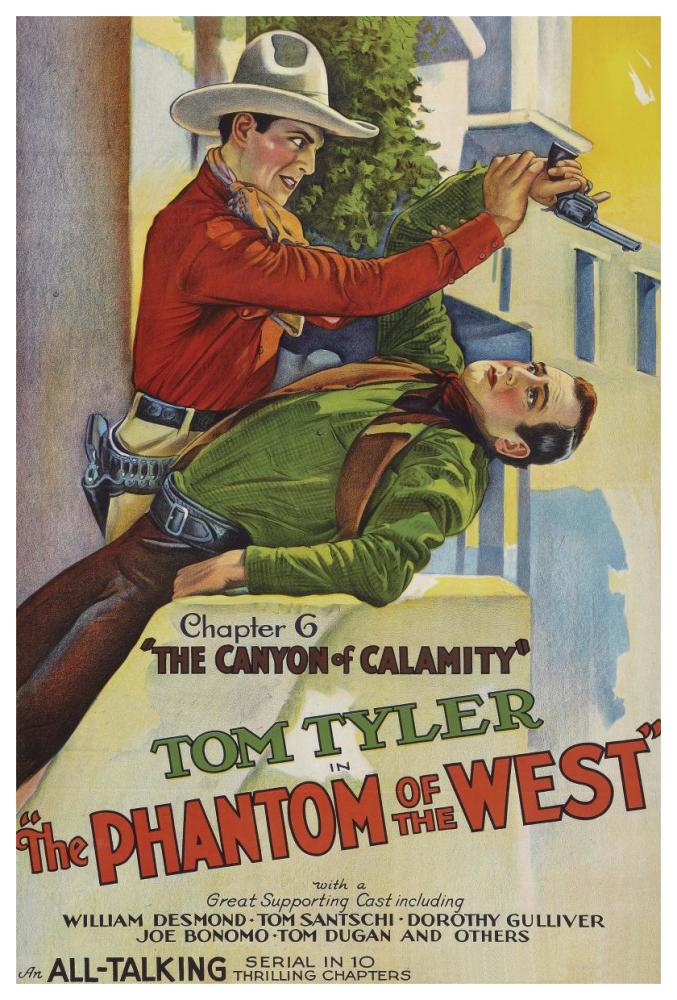 Vintage Westerns: Phantom of the West -  Canyon of Calamity-Paper Art-42"x62"