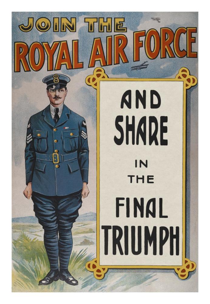 WWI: Join the Royal Air Force-Paper Art-18"x26"