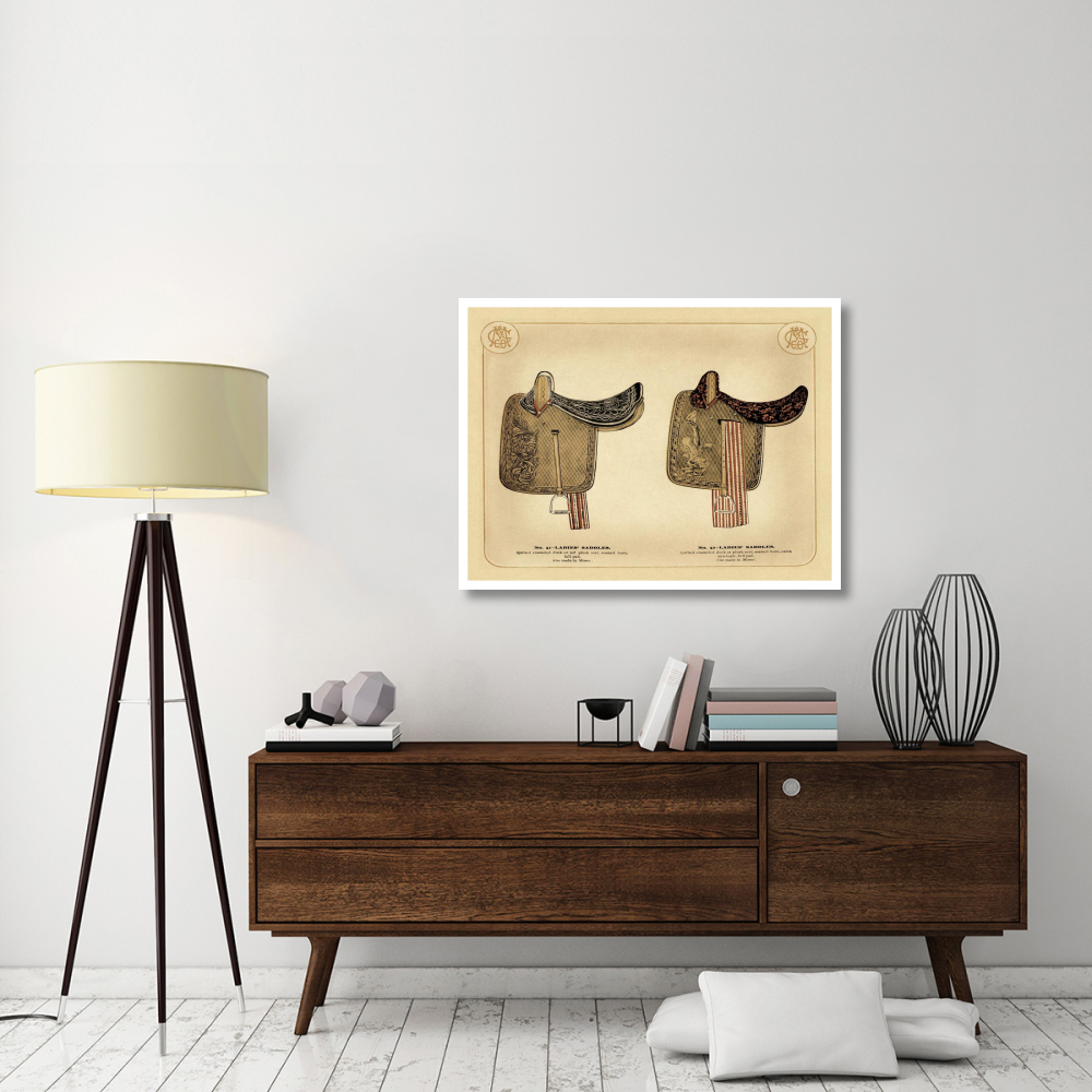 Saddles and Tack Ladies' Saddles 1-Paper Art-42&quotx32"