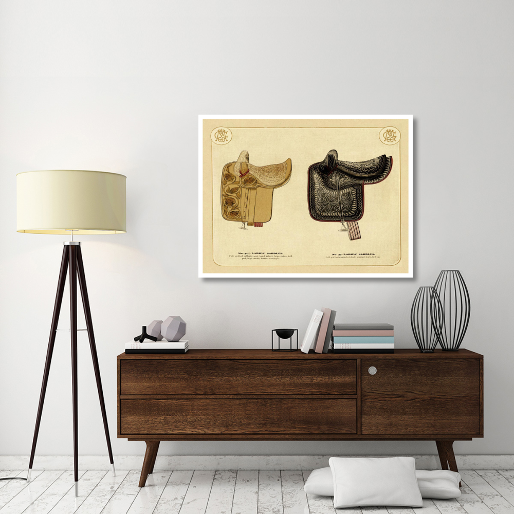 Saddles and Tack Ladies' Saddles 3-Paper Art-50&quotx38"