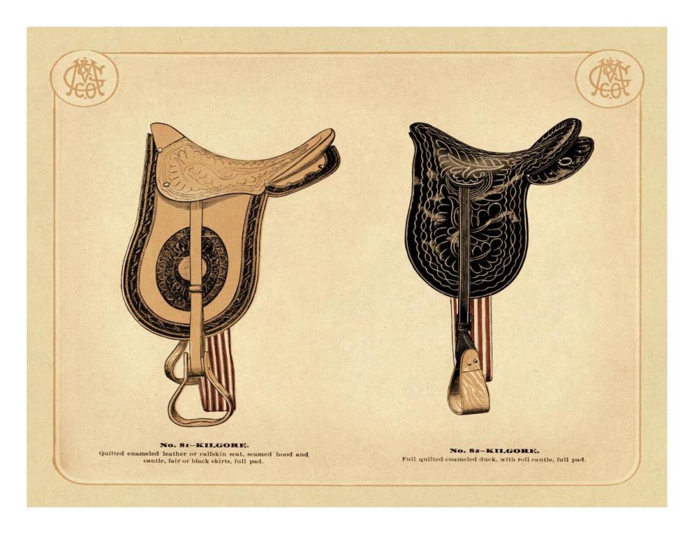 Saddles and Tack: Kilgore Saddles #2-Paper Art-26"x20"