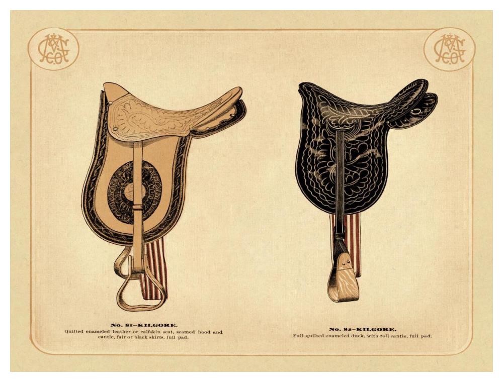 Saddles and Tack: Kilgore Saddles #2-Paper Art-50"x38"