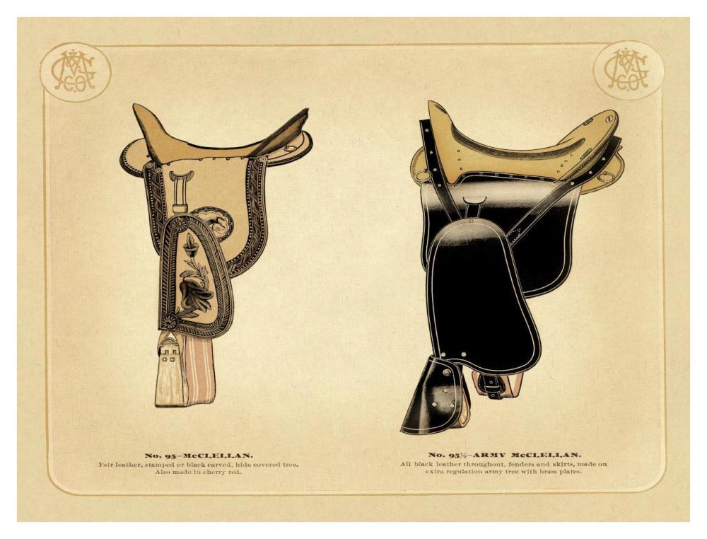 Saddles and Tack: McClellan Saddles #1-Paper Art-42"x32"