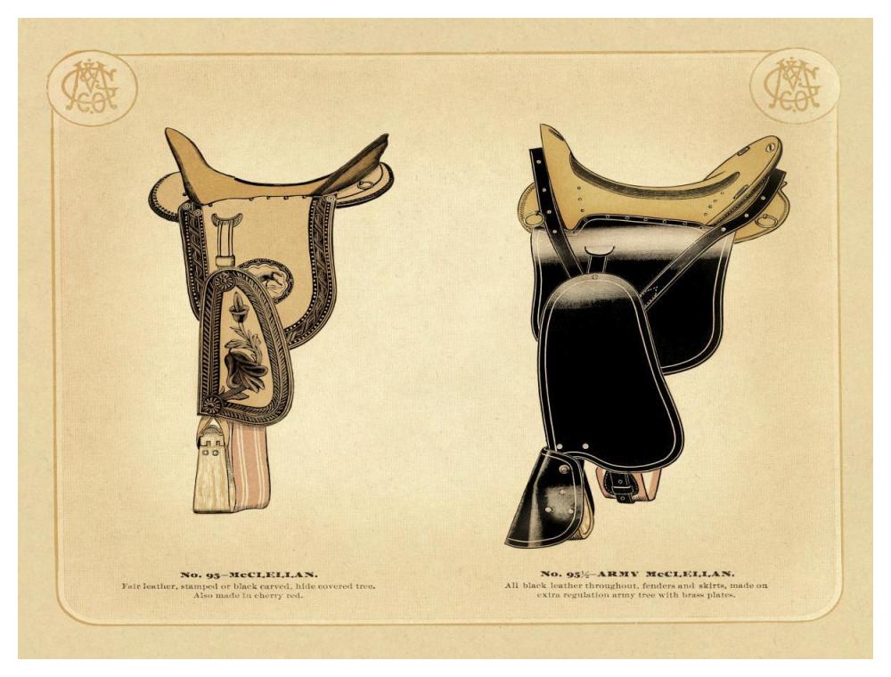Saddles and Tack: McClellan Saddles #1-Paper Art-50"x38"