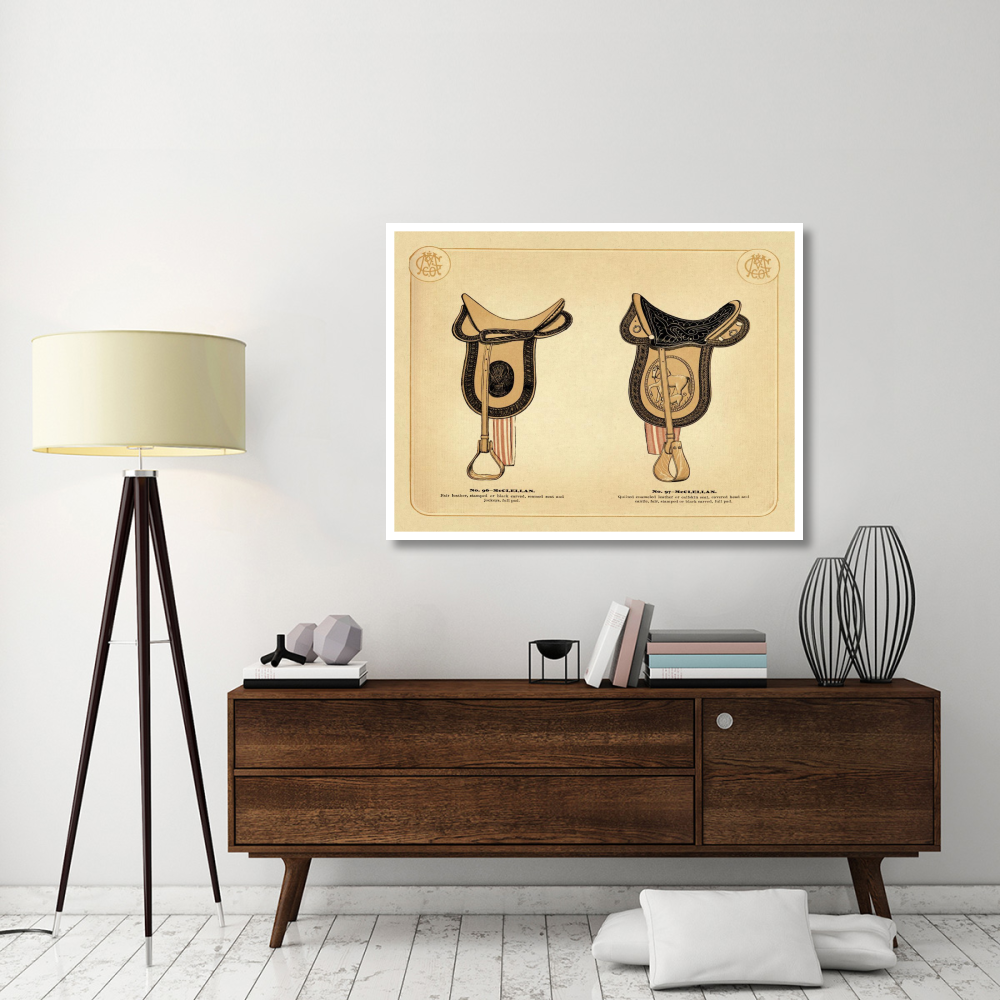 Saddles and Tack McClellan Saddles 2-Paper Art-50&quotx38"