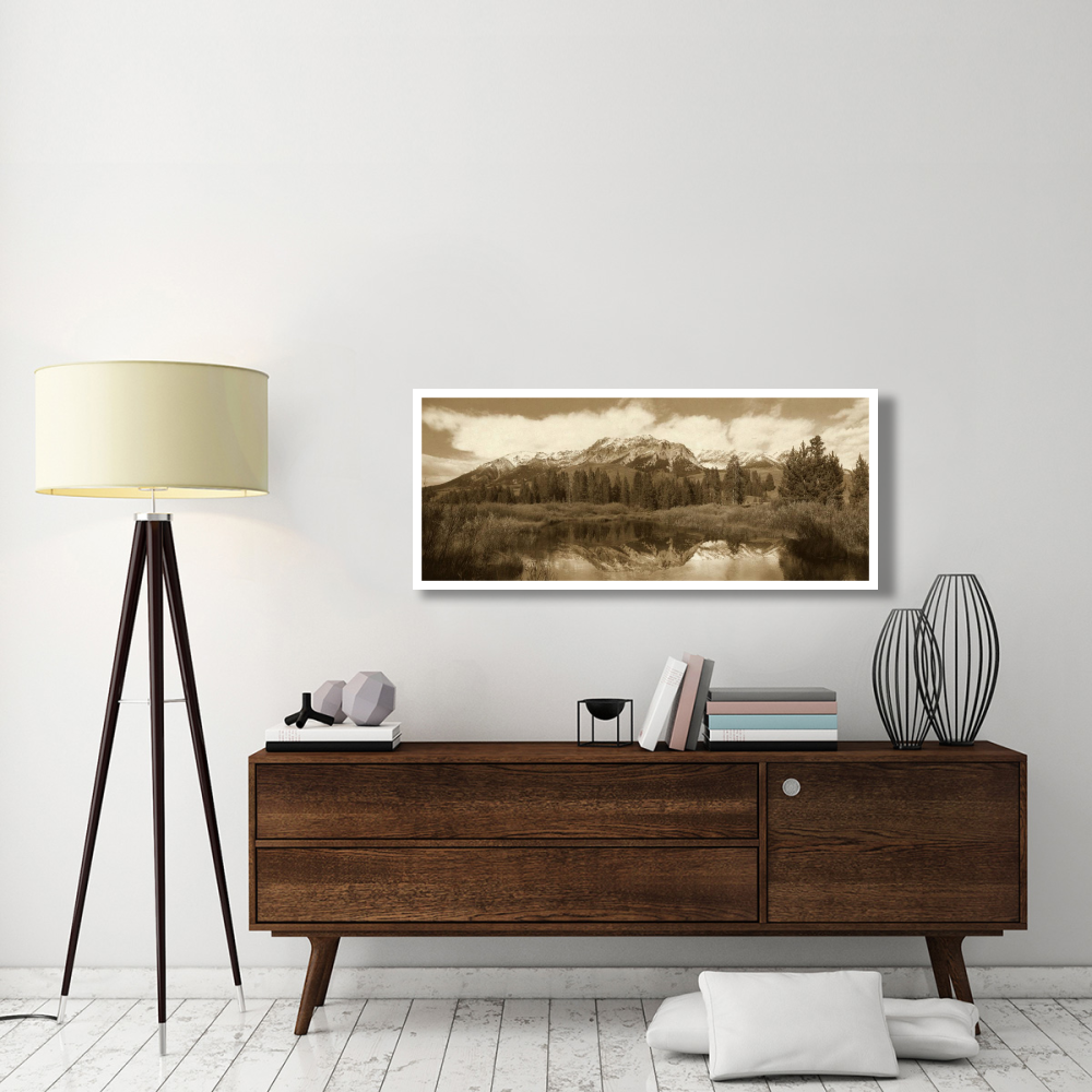 Easely Peak, Boulder Mountains, Idaho - Sepia-Paper Art-52&quotx22"