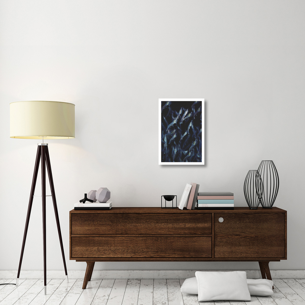 Antarctic Krill schooling underwater, Antarctica-Paper Art-18&quotx26"