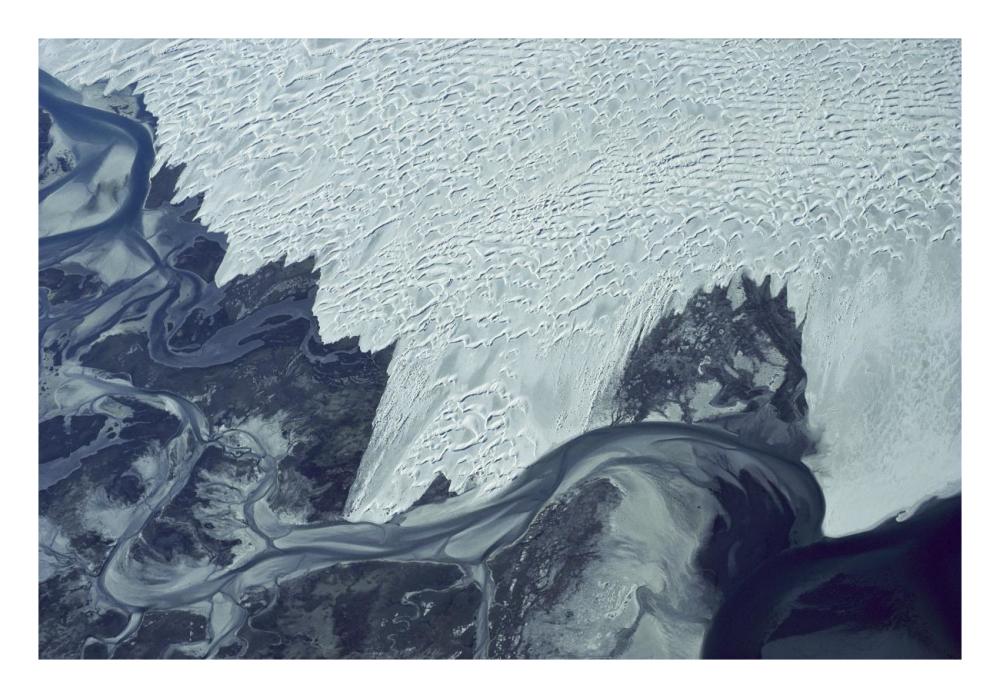 Guerrero Negro dunes, aerial view, Baja California, Mexico-Paper Art-26"x18"