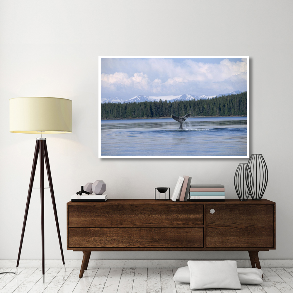 Humpback Whale tail, Southeast Alaska-Paper Art-62&quotx42"