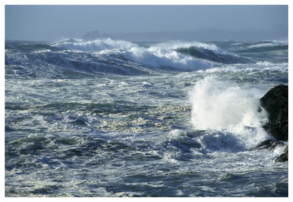 Crashing waves, Long Beach, Clayoquot Sound, Vancouver Island, Canada-Paper Art-62"x42"