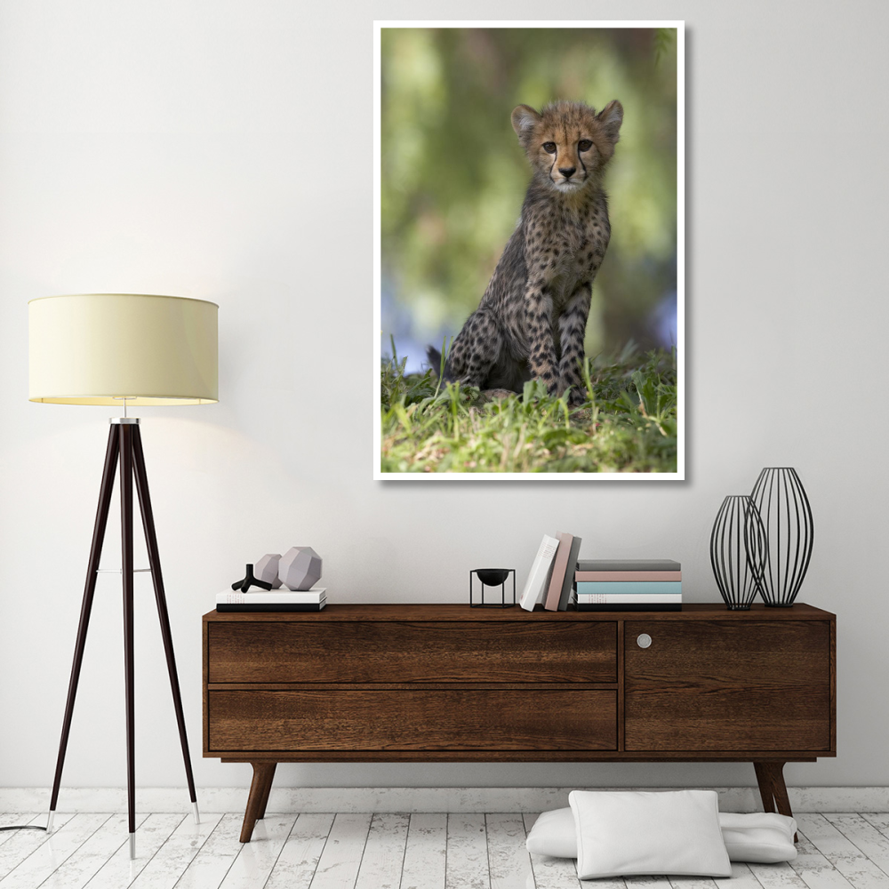 Cheetah cub portrait, native to Africa-Paper Art-42&quotx62"