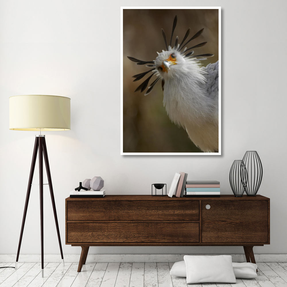 Secretary Bird portrait, native to Africa-Paper Art-42&quotx62"