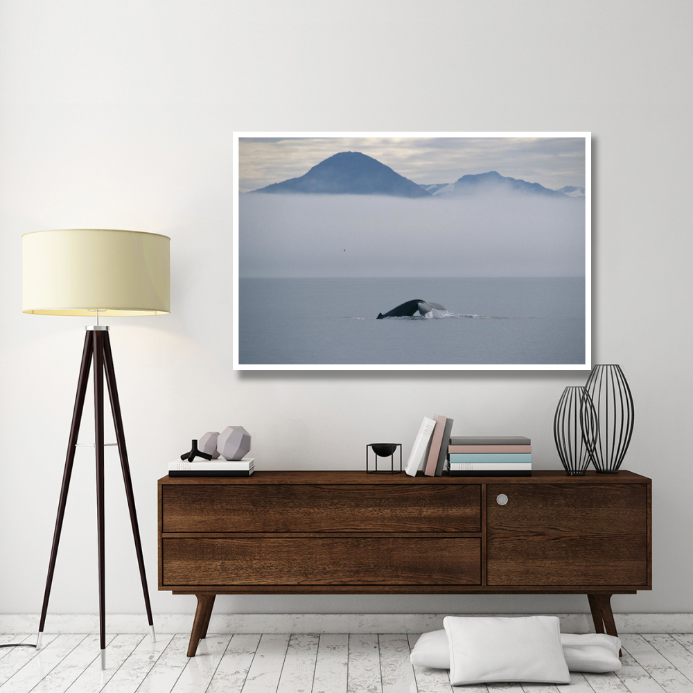 Humpback Whale tail, Southeast Alaska-Paper Art-62&quotx42"