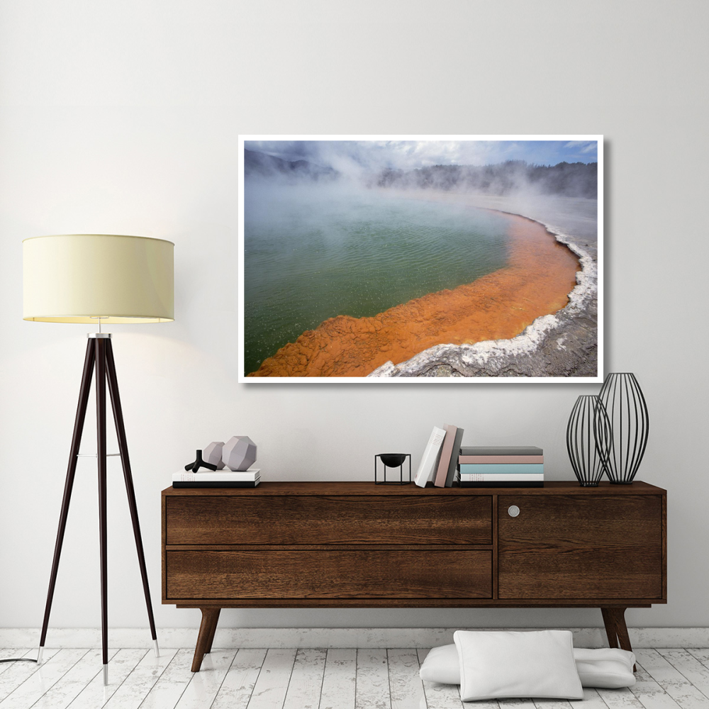 Champagne Pool, a volcanic lake, Waiotapu, Rotorua, New Zealand-Paper Art-62&quotx42"