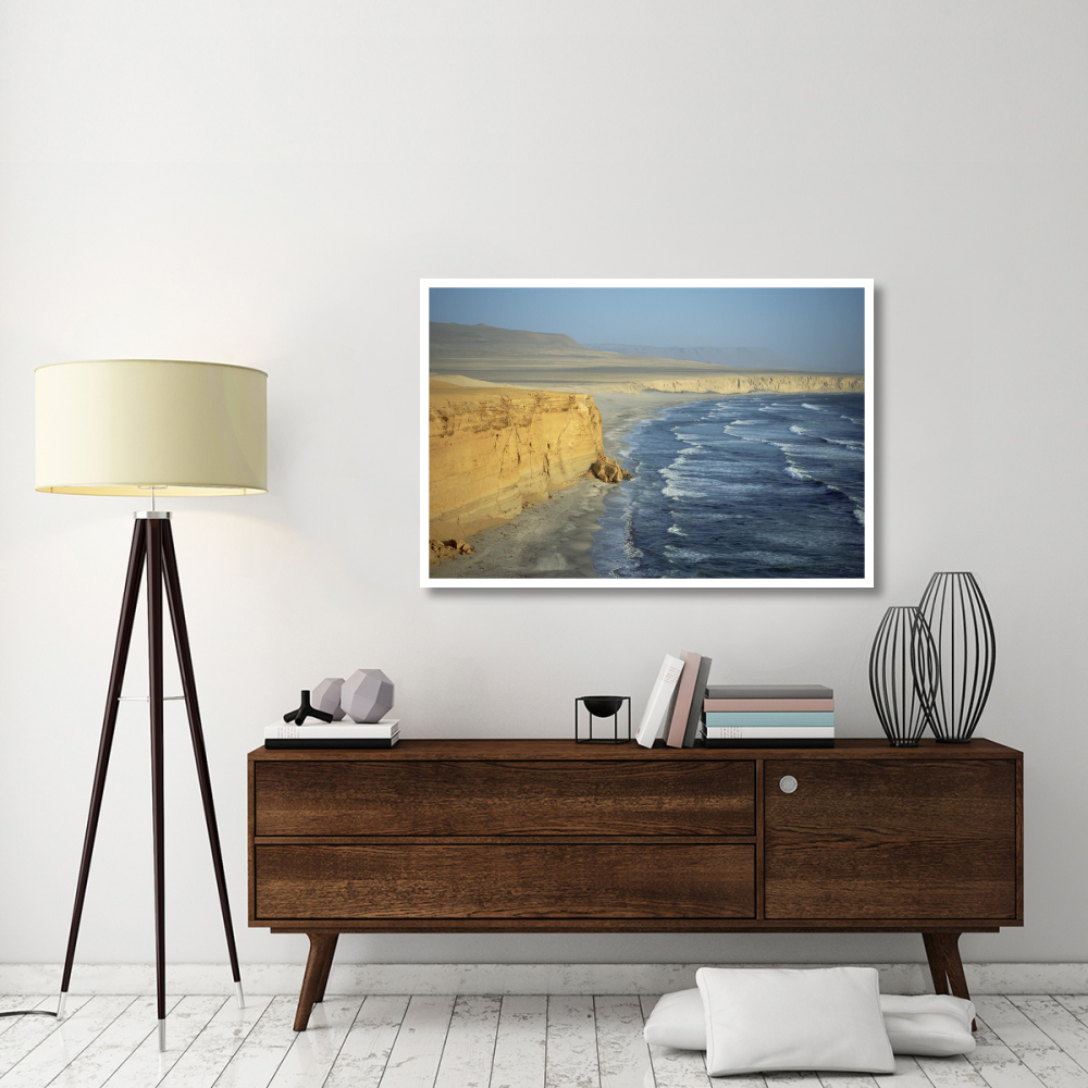 Atacama Desert, sea cliffs and Pacific Ocean, Paracas Peninsula, Peru-Paper Art-50&quotx34"