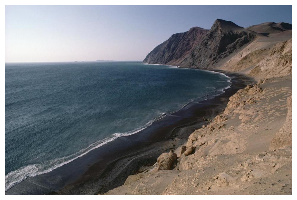 Atacama Desert, sea cliffs and Pacific Ocean, Paracas Peninsula, Peru-Paper Art-62"x42"