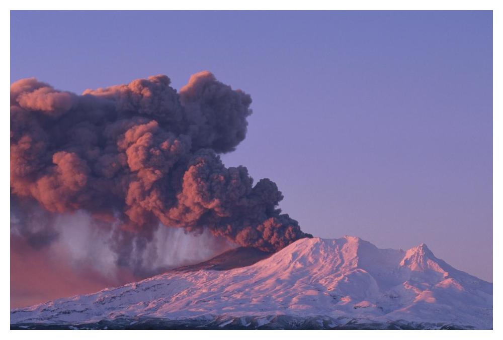 Mt Ruapehu eruption 1996, Tongariro National Park, New Zealand-Paper Art-50"x34"