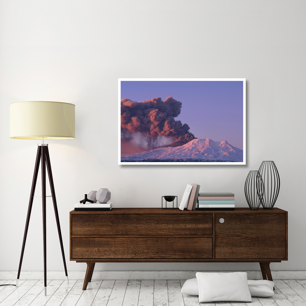 Mt Ruapehu eruption 1996, Tongariro National Park, New Zealand-Paper Art-50&quotx34"