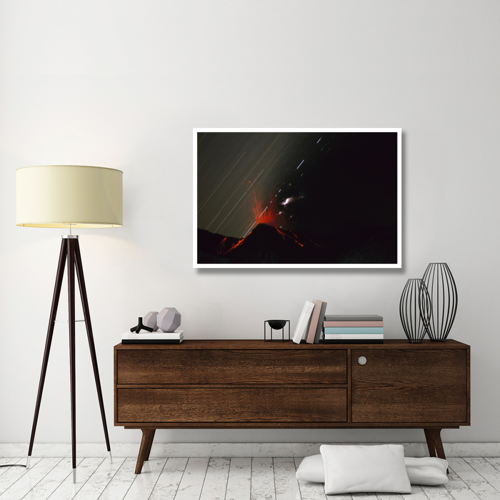 Mt Ruapehu time exposure from 1996 eruption, Tongariro NP, New Zealand-Paper Art-50&quotx34"