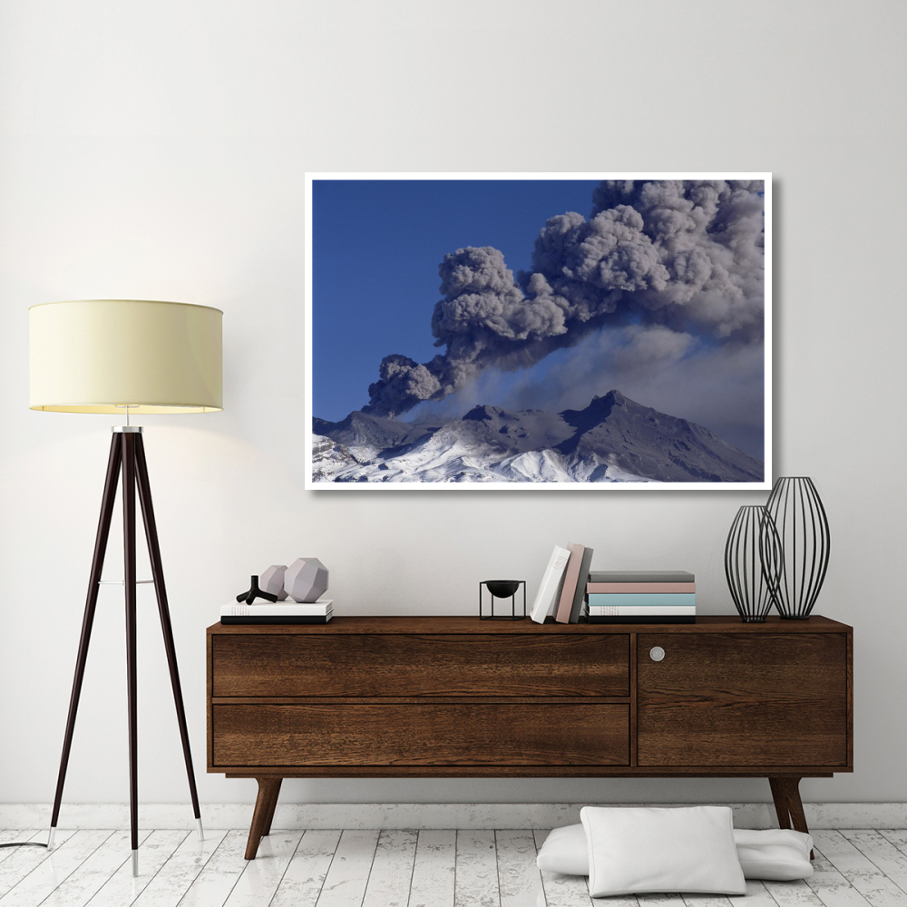 Mt Ruapehu eruption 1996, Tongariro National Park, New Zealand-Paper Art-62&quotx42"