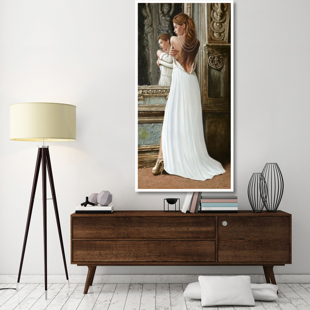 At the Mirror-Paper Art-38&quotx74"