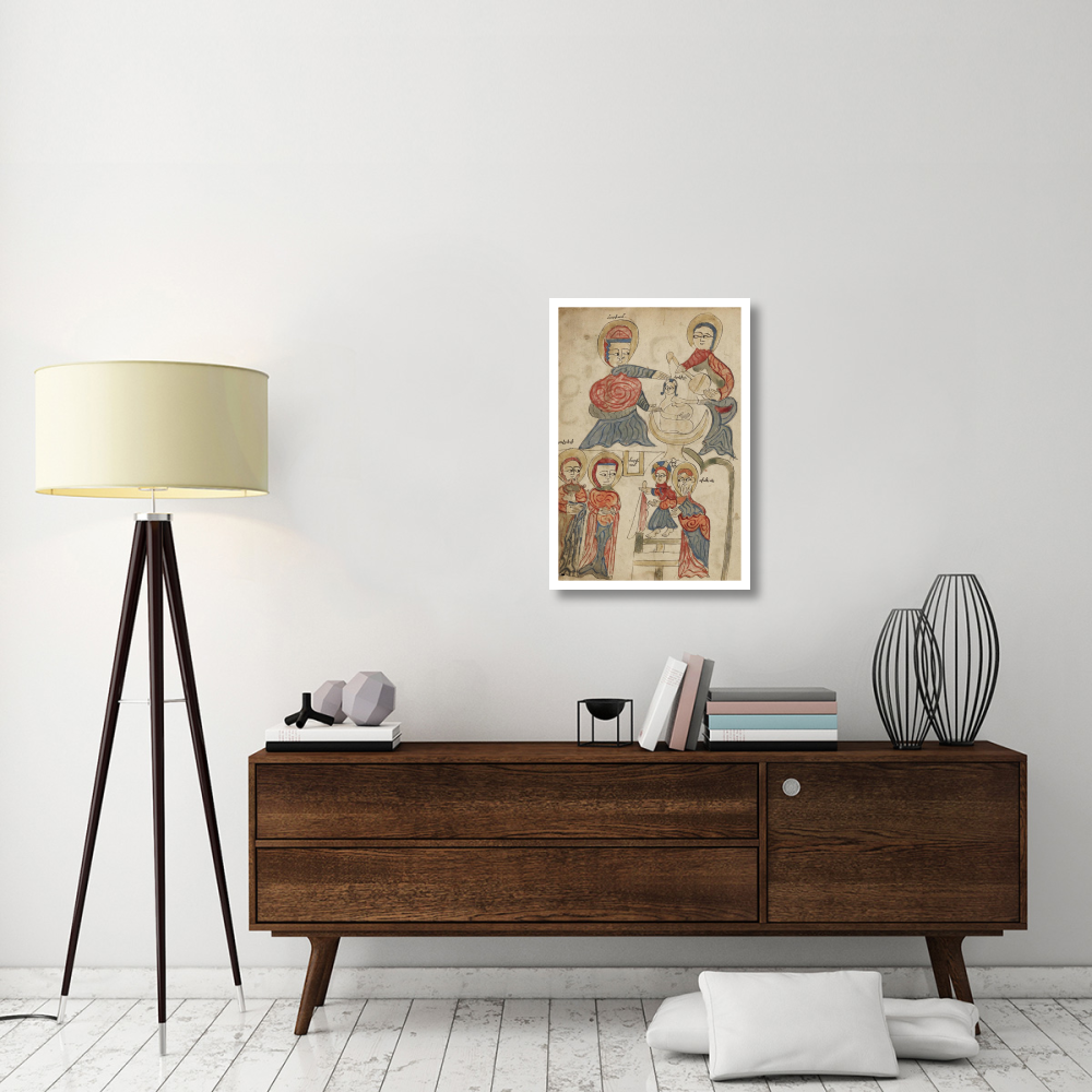 Bathing the Christ Child and The Presentation in the Temple-Paper Art-22&quotx32"