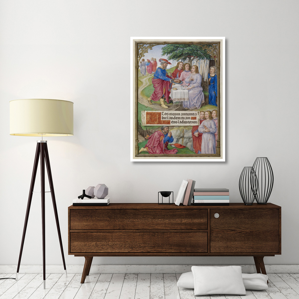 Abraham and the Three Angels-Paper Art-38&quotx50"