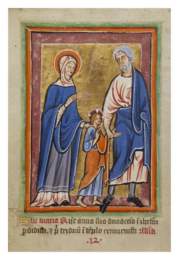 Christ Led to Jerusalem by Mary and Joseph-Paper Art-22"x32"