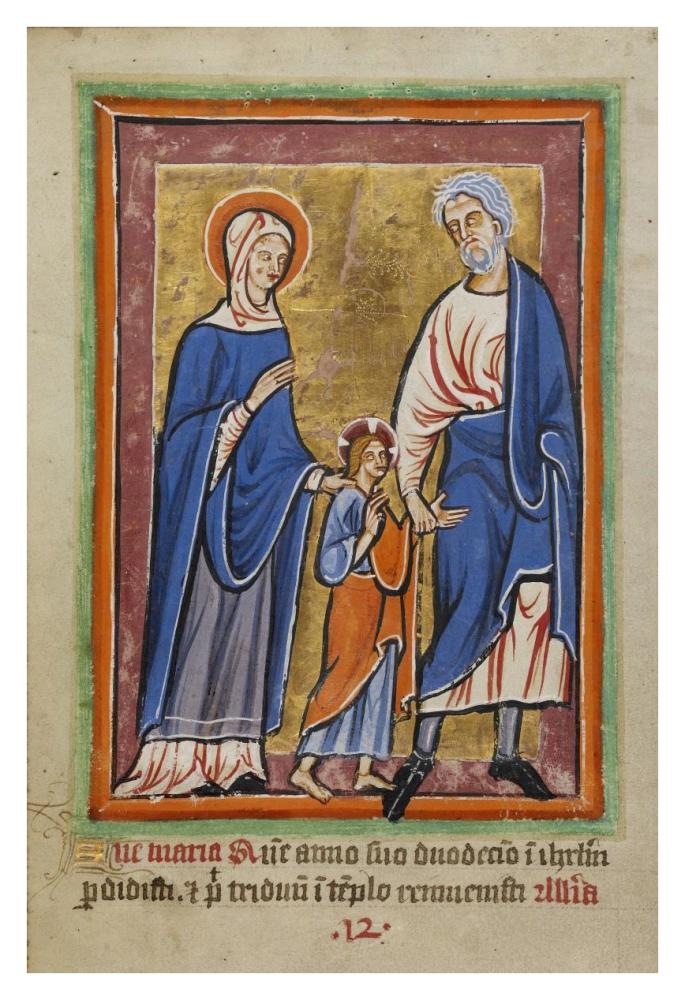 Christ Led to Jerusalem by Mary and Joseph-Paper Art-26"x38"