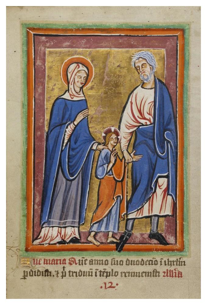 Christ Led to Jerusalem by Mary and Joseph-Paper Art-34"x50"