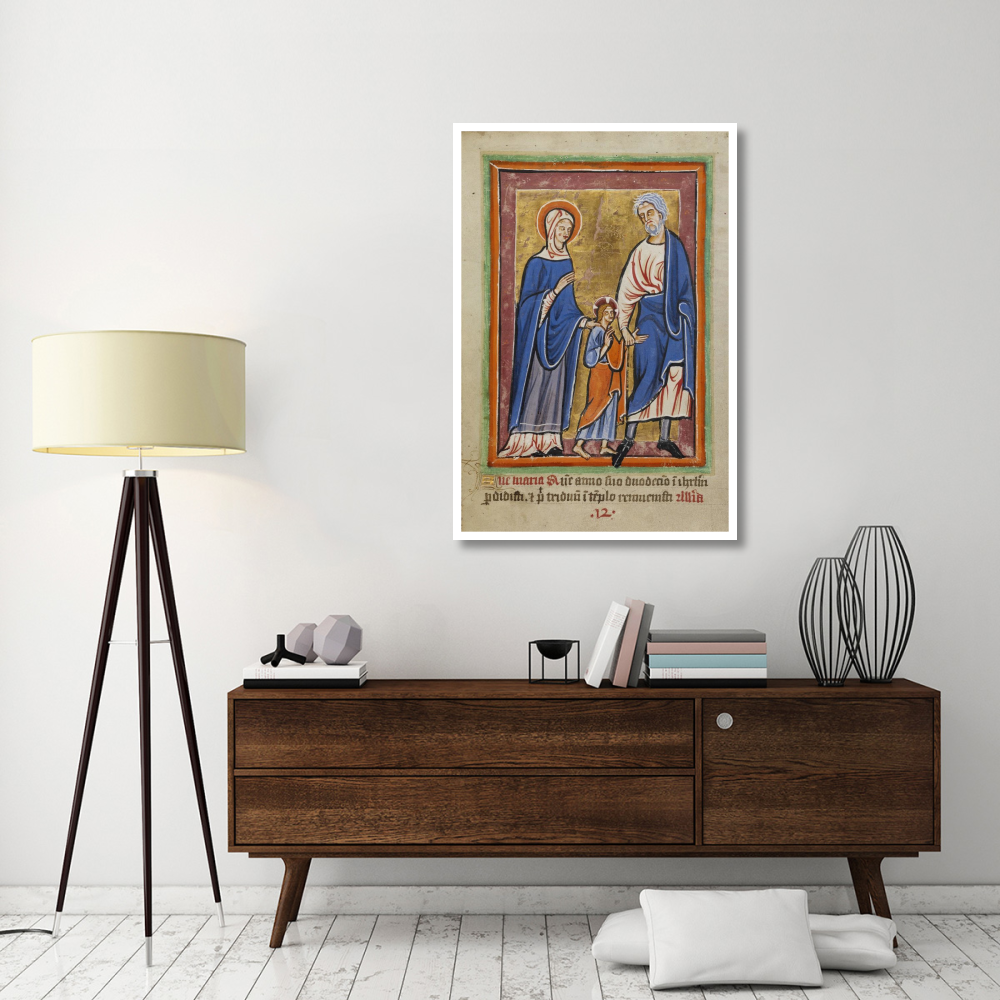 Christ Led to Jerusalem by Mary and Joseph-Paper Art-34&quotx50"