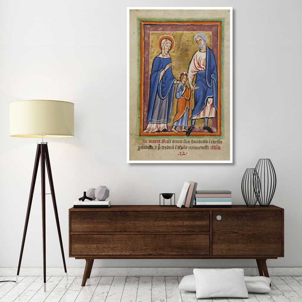Christ Led to Jerusalem by Mary and Joseph-Paper Art-42&quotx62"