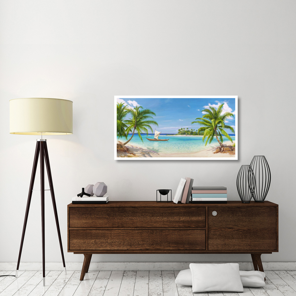 Baia tropicale-Paper Art-50&quotx26"
