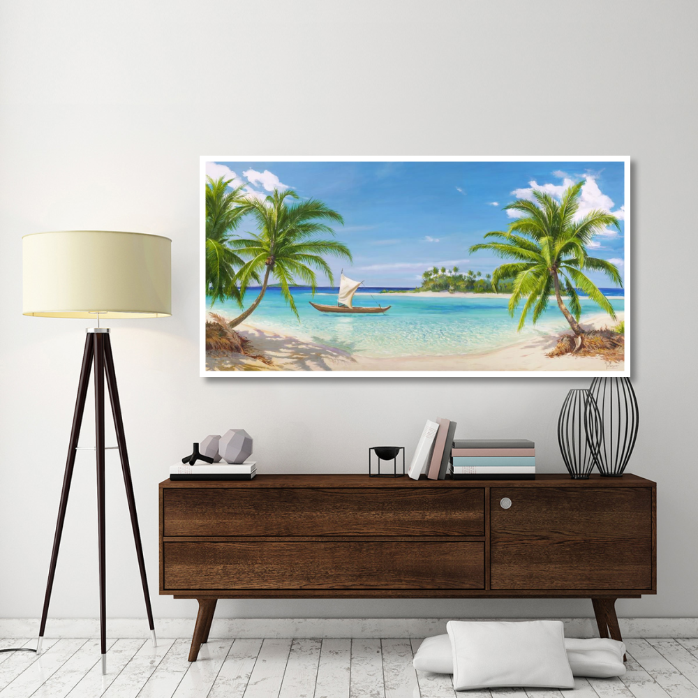 Baia tropicale-Paper Art-74&quotx38"